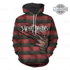 freddy krueger costume all over printed freddy kruger shirt sweatshirt hoodie freddy krueger hands halloween cosplay sweet dreams scary horror movie shirts laughinks 4