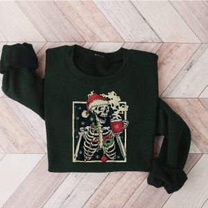 Dead Inside Skeleton Christmas Sweatshirt Adult Skeleton Shirt Its Beginning To Look A Lot Like Lyrics Nightmare Before Christmas Starbucks Cup Dead Inside Clothing Unique revetee 3
