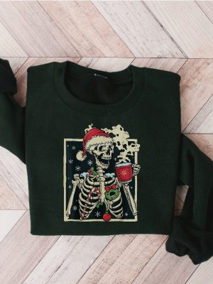 Dead Inside Skeleton Christmas Sweatshirt Adult Skeleton Shirt Its Beginning To Look A Lot Like Lyrics Nightmare Before Christmas Starbucks Cup Dead Inside Clothing Unique revetee 3