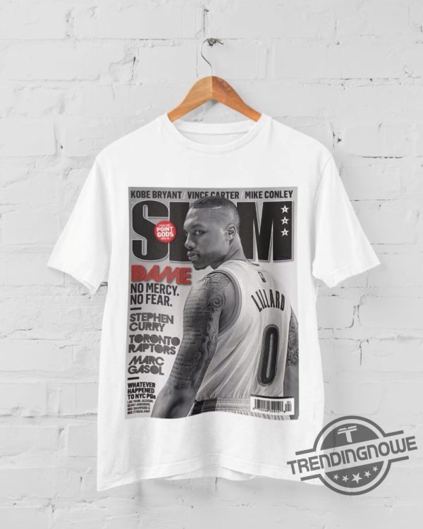 Damian Lillard Shirt Damian Lillard Portland Trail Blazers NBA Slam Cover Shirt trendingnowe.com 1
