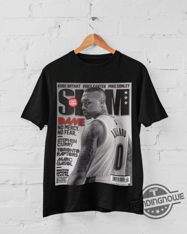 Damian Lillard Shirt Damian Lillard Portland Trail Blazers NBA Slam Cover Shirt trendingnowe.com 2