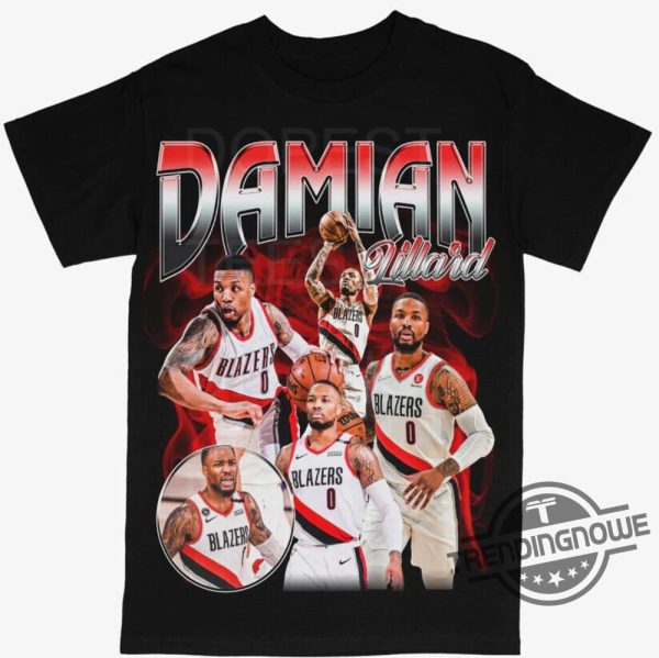 Damian Lillard Shirt Vintage Damian Lillard Shirt Portland Basketball Player Shirt Retro Basketball Jersey Gift For Fan trendingnowe.com 2