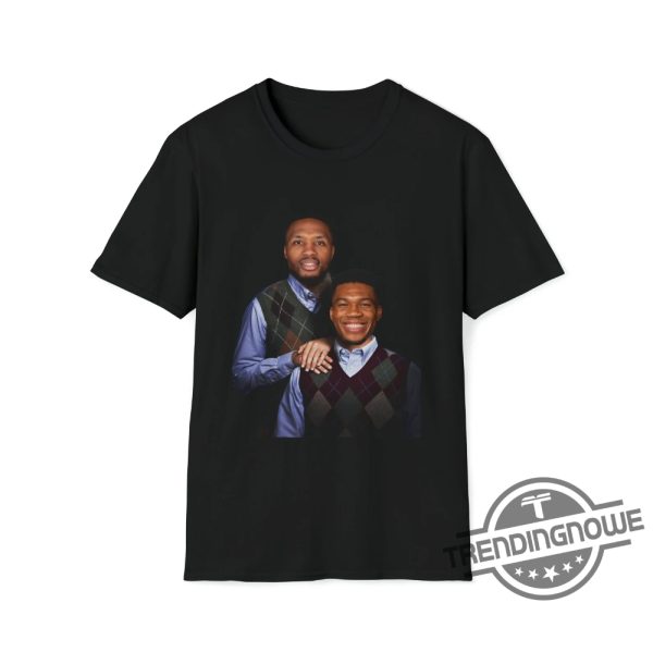 Damian Lillard Shirt Lillard Giannis Basketball Shirt DAME TIME Bucks T Shirt Portland Basketball Player Shirt Retro Basketball Gift For Fan trendingnowe.com 2