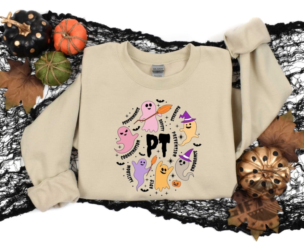 Physical Therapy Spooky Pt Shirt Physical Therapist Halloween Tee Physical Therapist Autumn Hoodie Physical Therapist Assistant Sweatshirt