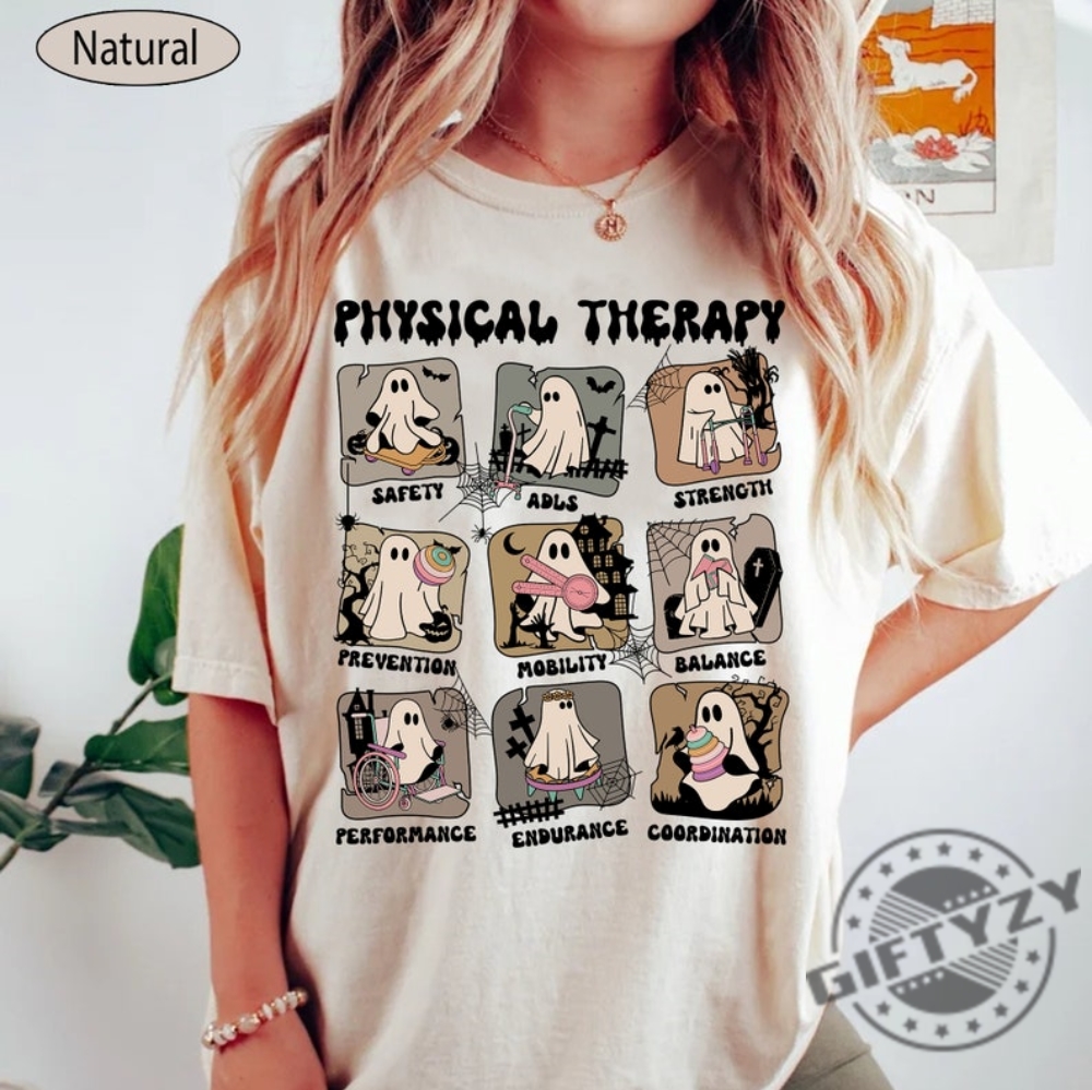 Halloween Physical Therapy Shirt Pt Ghosts Tshirt Physical Therapist Hoodie Spooky Pt Sweatshirt Pt Doctor Physical Therapist Shirt