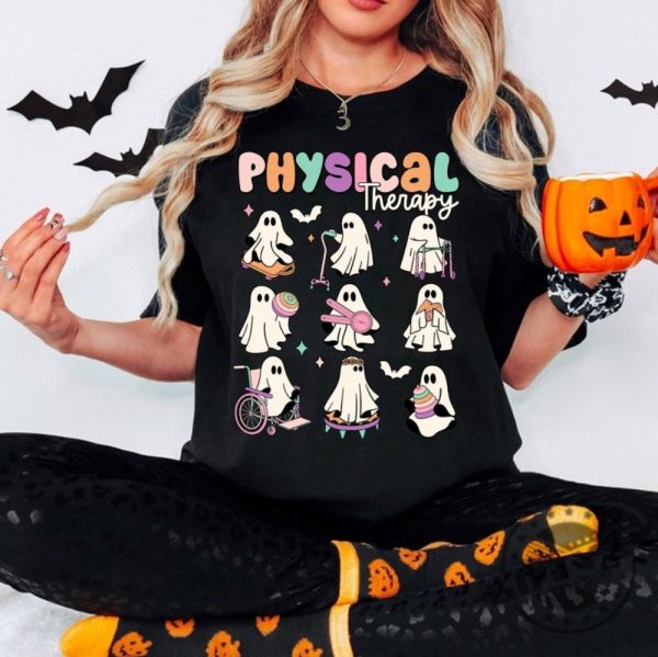 Physical Therapy Ghosts Shirt Halloween Physical Therapist Tshirt Spooky Pt Hoodie Pt Pta Sweatshirt Doctor Physical Therapist Shirt giftyzy 1