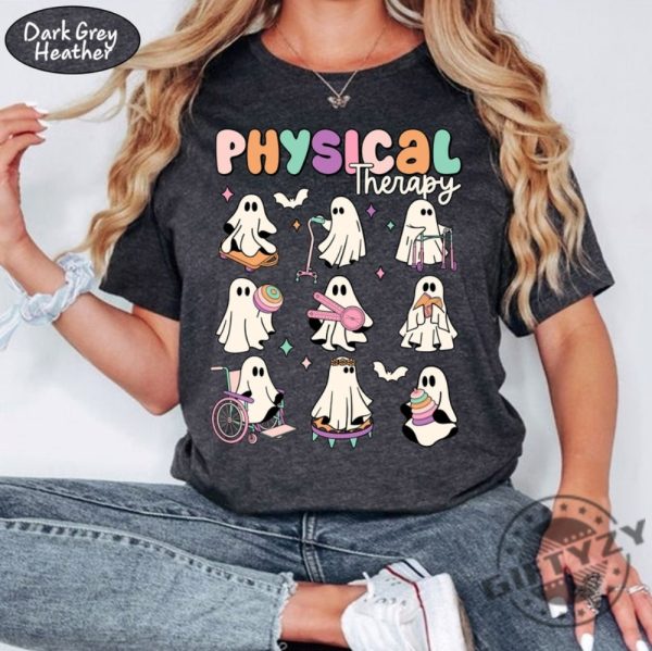 Physical Therapy Ghosts Shirt Halloween Physical Therapist Tshirt Spooky Pt Hoodie Pt Pta Sweatshirt Doctor Physical Therapist Shirt giftyzy 4