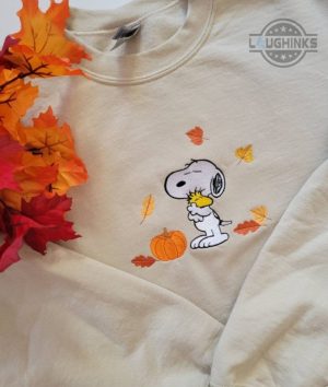 snoopy sweatshirt embroidered snoopy fall crewneck tshirt