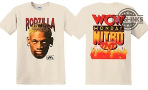 dennis rodman graphic tee shirt sweatshirt hoodie mens womens double sided chicago bulls basketball shirts dennis rodman nwo shirt rodzilla wcw monday nitro tnt laughinks 1