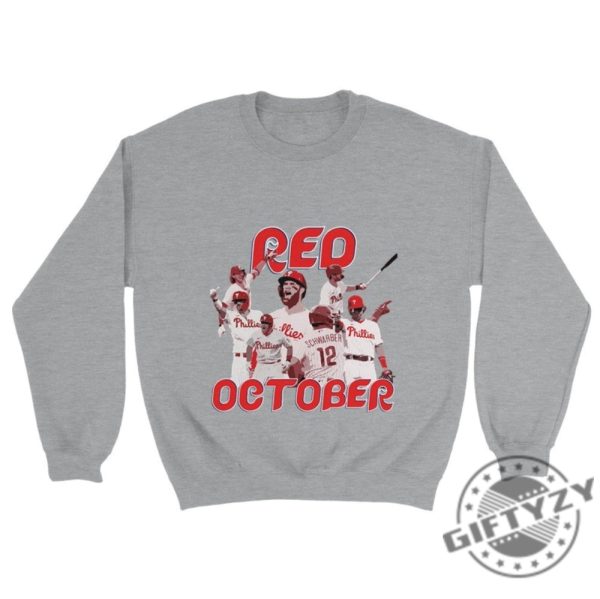 Philadelphia Baseball Shirt Phillies Tshirt Red October Sweatshirt Gift For Fan Hoodie Trending Shirt giftyzy 3