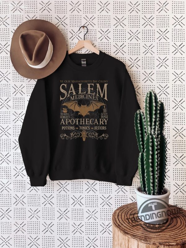 Salem Apothecary Halloween Sweatshirt Vintage Style Halloween Shirt Salem Witches Shirt Salem Sweatshirt Salem 1692 Hoodie trendingnowe 1