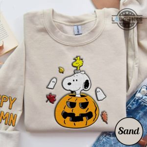 snoopy sweater tshirt hoodie embroidered snoopy halloween sweatshirt mens womens embroidery snoopy fall sweatshirt happy autumn snoopy on pumpkin shirts laughinks 3
