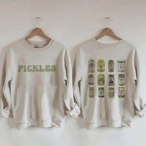 Pickles Print Long Sleeve Sweatshirt Canning Season Pick Lovers Shirt Jarred Pickles Jumper Pickle Jar Crewneck Sweatshirt Mr Pickles Shirt Pickle Sweatshirt Unique revetee 4