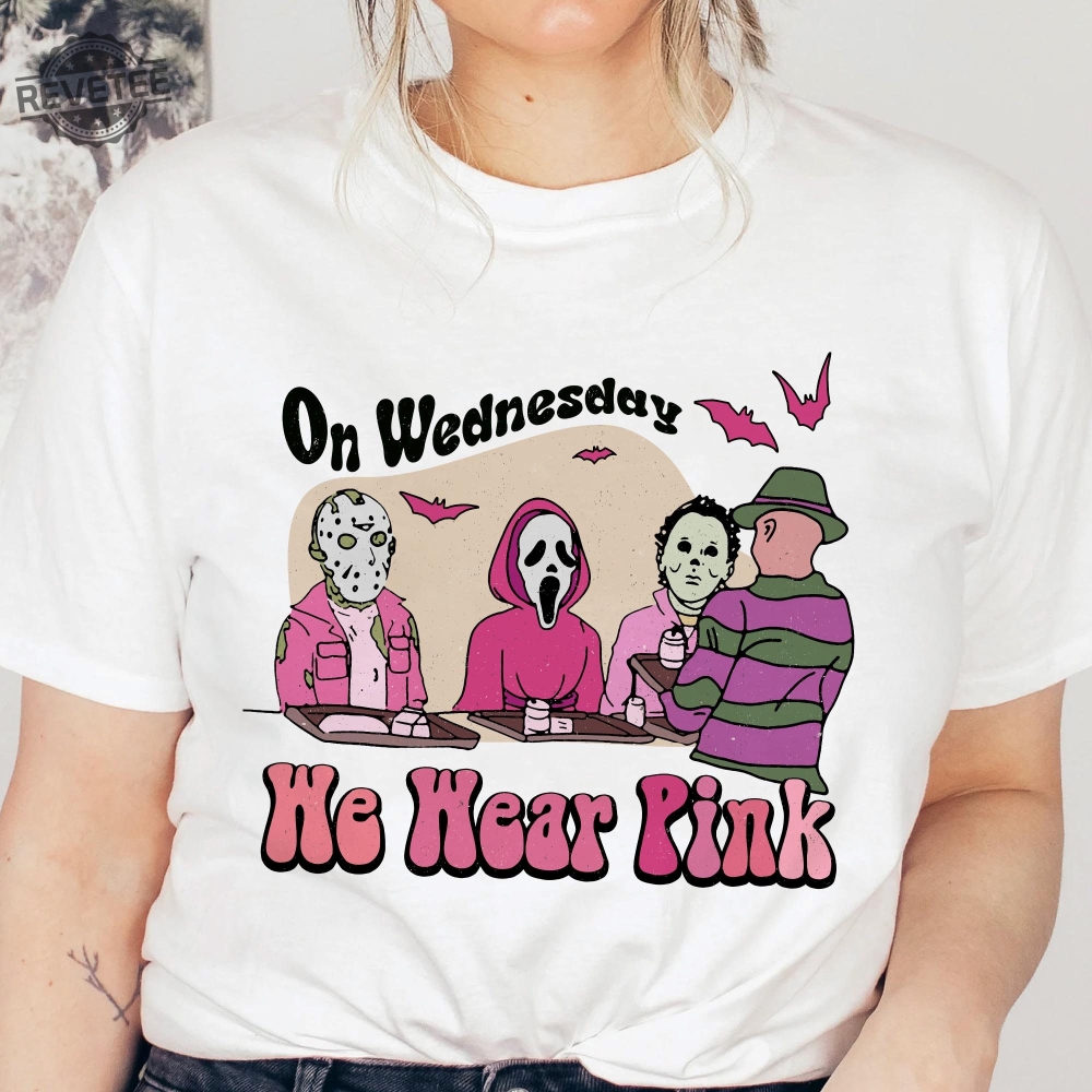 On Wednesday We Wear Pink Sweatshirt On Wednesdays We Wear Pink Halloween Halloween Sweatshirt Womens Halloween Shirt We Wear Pink On Wednesdays Quote Unique