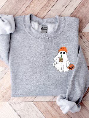 Little Ghost Ice Coffee Shirt Ghost Sweatshirt Halloween Tee Cute Ghost Shirt Little Ghost Ice Coffee Sweatshirt Boujee Halloween Shirt Halloween Pregnancy Announcement Shirt revetee 3