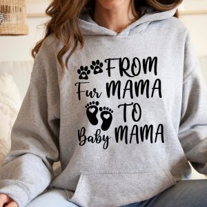 Baby Announcement Shirt, From Fur Mama To Baby Mama Shirt, New Mom Gif –