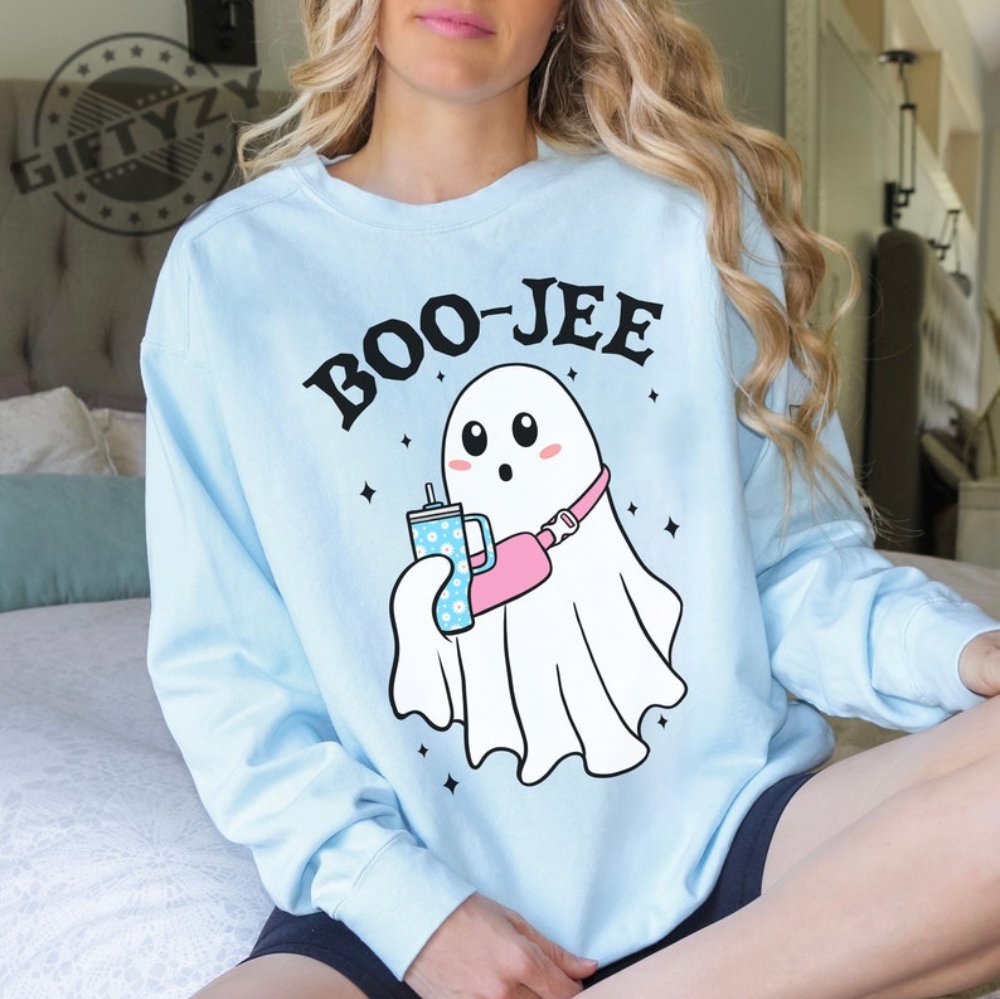 Boojee Halloween Ghost Shirt Trendy Halloween Ghost Sweatshirt Halloween Hoodie Retro Ghost Tshirt Boo Jee Shirt giftyzy 1