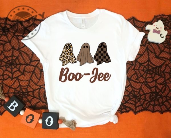 Boojee Retro Ghost Shirt Funny Halloween Hoodie Cute Ghost Sweatshirt Pumpkin Tee Halloween Costume Spooky Season Sweater Halloween Party Shirt giftyzy 3