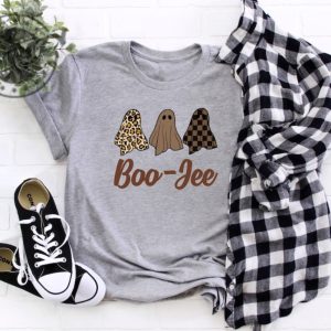 Boojee Retro Ghost Shirt Funny Halloween Hoodie Cute Ghost Sweatshirt Pumpkin Tee Halloween Costume Spooky Season Sweater Halloween Party Shirt giftyzy 4