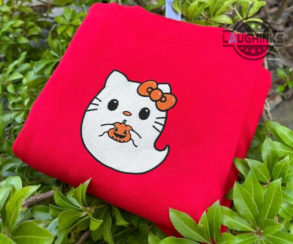 Hello Kitty Costume Tshirt Sweatshirt Hoodie Embroidered Hello Kitty Halloween Shirts Sanrio Embroidery Hello Kitty Cat Costumes Adult Mens Womens