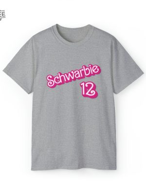 Schwarbie Barbie Cute Pink Phillies Schwarber Philadelphia Philly Shirt October Pink Breast Cancer Shirt Schwarbie Shirt Oppenheimer Costume Barnie Barbie And Ken Mugshot revetee 3