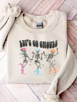 Halloween Sweatshirt Lets Go Ghouls Sweatshirt Lets Go Ghouls Shirt 12 Foot Skeleton Halloween T Shirt Company Womens Halloween Sweatshirts It Is The Spooky Month Unique revetee 2