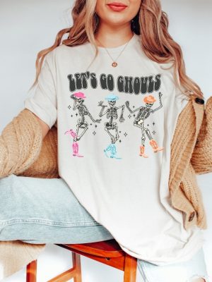 Halloween Sweatshirt Lets Go Ghouls Sweatshirt Lets Go Ghouls Shirt 12 Foot Skeleton Halloween T Shirt Company Womens Halloween Sweatshirts It Is The Spooky Month Unique revetee 3