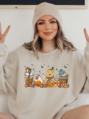 Winnie The Pooh Halloween Sweatshirt Winnie The Pooh Shirt Boba Shirt Latte Shirt Coffee Shirt Winnie The Pooh Blood And Honey Rabbit Halloween Disposable Coffee Cups revetee 3