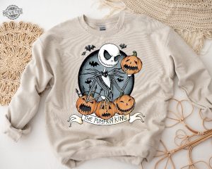 The Nightmare Before Christmas Pumpkin King Jack Skellington Shirt Halloween Pumpkin Face Gift Shirt Nightmare Sweatshirt Nightmare Before Christmas Sweatshirt Unique revetee 1