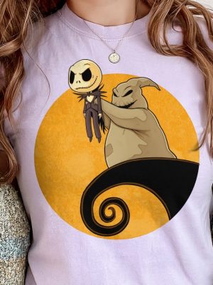 Oogie Funny Boogie Jack Skeleton Halloween Shirt The Nightmare Before Christmas Cast Oogie Boogie In The Moon Shirt Oogie Boogie Lair Villains At Oogie Boogie Bash 2023 revetee 2