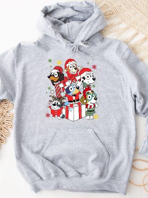 Bluey Family Christmas Shirt Bluey Christmas Sweatshirt Bluey And Bingo Xmas Tee Bluey Family Shirt Christmas Sweatshirt Bluey Christmas Spirit Halloween Bluey Character Names revetee 2