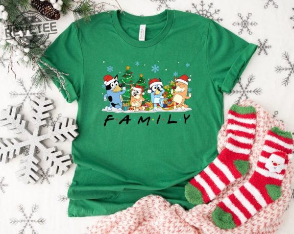 Christmas Bluey Family Shirt Christmas Family Bluey Shirt Sweatshirt Hoodie Bluey Party Shirt Bluey Christmas Trip Shirt Spirit Halloween Bluey Themed Birthday Party New revetee 1