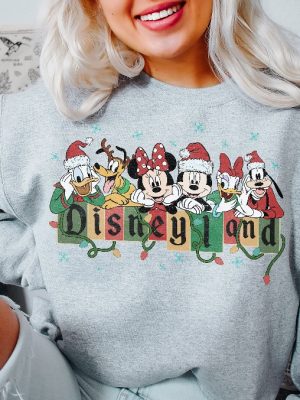 Disneyland Christmas Sweatshirt Mickey Minnie And Friends Christmas Shirt Cigarette Night Disney 1984 Christina Moreno Disneyland Disney Cigarette Night 1984 Disney Cigarette Night revetee 3