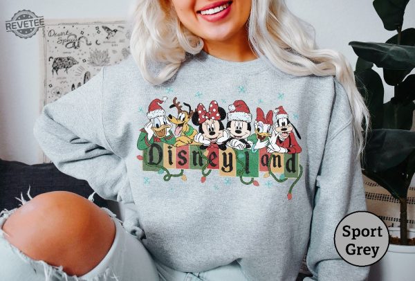 Disneyland Christmas Sweatshirt Mickey Minnie And Friends Christmas Shirt Cigarette Night Disney 1984 Christina Moreno Disneyland Disney Cigarette Night 1984 Disney Cigarette Night revetee 3