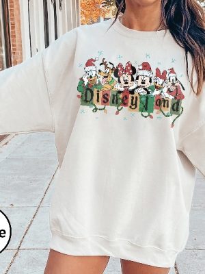 Disneyland Christmas Sweatshirt Mickey Minnie And Friends Christmas Shirt Cigarette Night Disney 1984 Christina Moreno Disneyland Disney Cigarette Night 1984 Disney Cigarette Night revetee 4