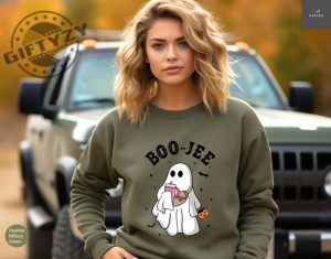 Halloween Ghost Sweatshirt Boo Jee Tshirt Boo Spooky Ghost Hoodie Spooky Season Ghost Sweater Spooky Vibes Shirt Halloween Gifts giftyzy 5