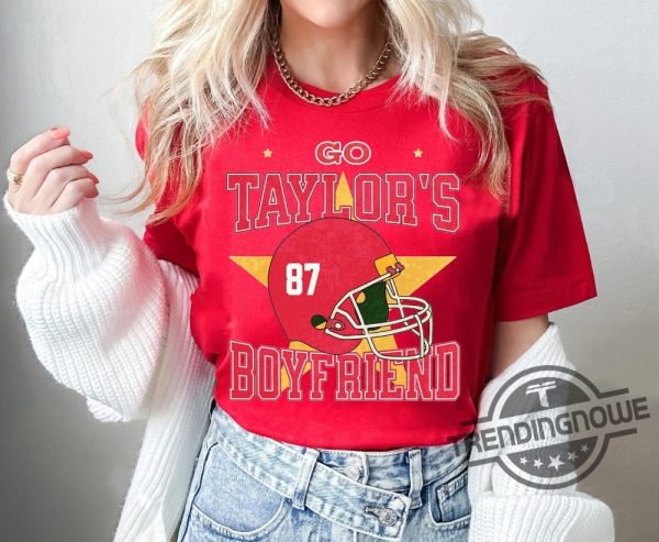 Go Taylors Boyfriend Shirt Travis Kelce Taylor Shirt Travis And Taylor Shirt Travis Kelce Swifties Shirt Travis Kelce Swift Shirt trendingnowe 1