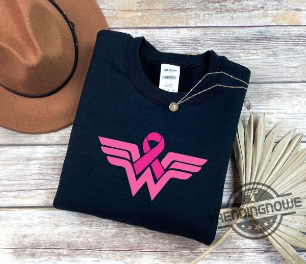 Breast Cancer Shirt Cancer Ribbon Wonder Woman Shirt Cancer Survivor Shirt Cancer Warrior Shirt Cancer Awareness Shirt trendingnowe.com 1