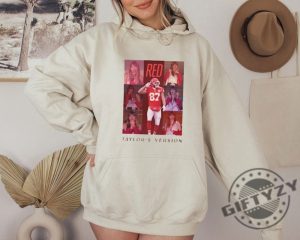 Taylor Chief Shirt Travis Kelce And Taylor Swift Eras Tour Tshirt Kansas City Football Sweatshirt Kelce Swifties Hoodie Taylor Swift Chiefs Shirt giftyzy 4