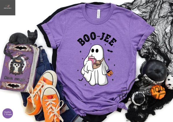 Funny Boo Jee Ghost Shirt Spooky Season Ghost Sweater Spooky Vibes Shirt Halloween Ghost Sweatshirt Boo Shirt Spooky Ghost Hoodie trendingnowe.com 1