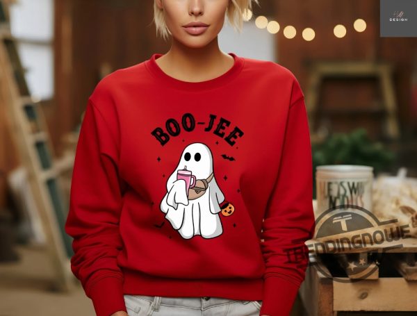 Funny Boo Jee Ghost Shirt Spooky Season Ghost Sweater Spooky Vibes Shirt Halloween Ghost Sweatshirt Boo Shirt Spooky Ghost Hoodie trendingnowe.com 3