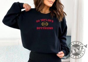 Go Taylors Boyfriend Shirt Travis And Taylor Hoodie Game Day Sweatshirt Funny Football Tshirt Kc Shirt Cute Football Shirt Gift giftyzy 2