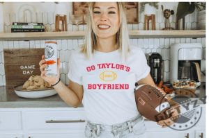 Go Taylors Boyfriend Shirt Travis And Taylor Hoodie Game Day Sweatshirt Funny Football Tshirt Kc Shirt Cute Football Shirt Gift giftyzy 3