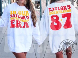 Taylors Boyfriend Era Shirt Taylor Kelce Era Hoodie Go Taylors Boyfriend Tshirt Travis And Taylor Sweatshirt Trending Travis And Taylor Shirt giftyzy 1