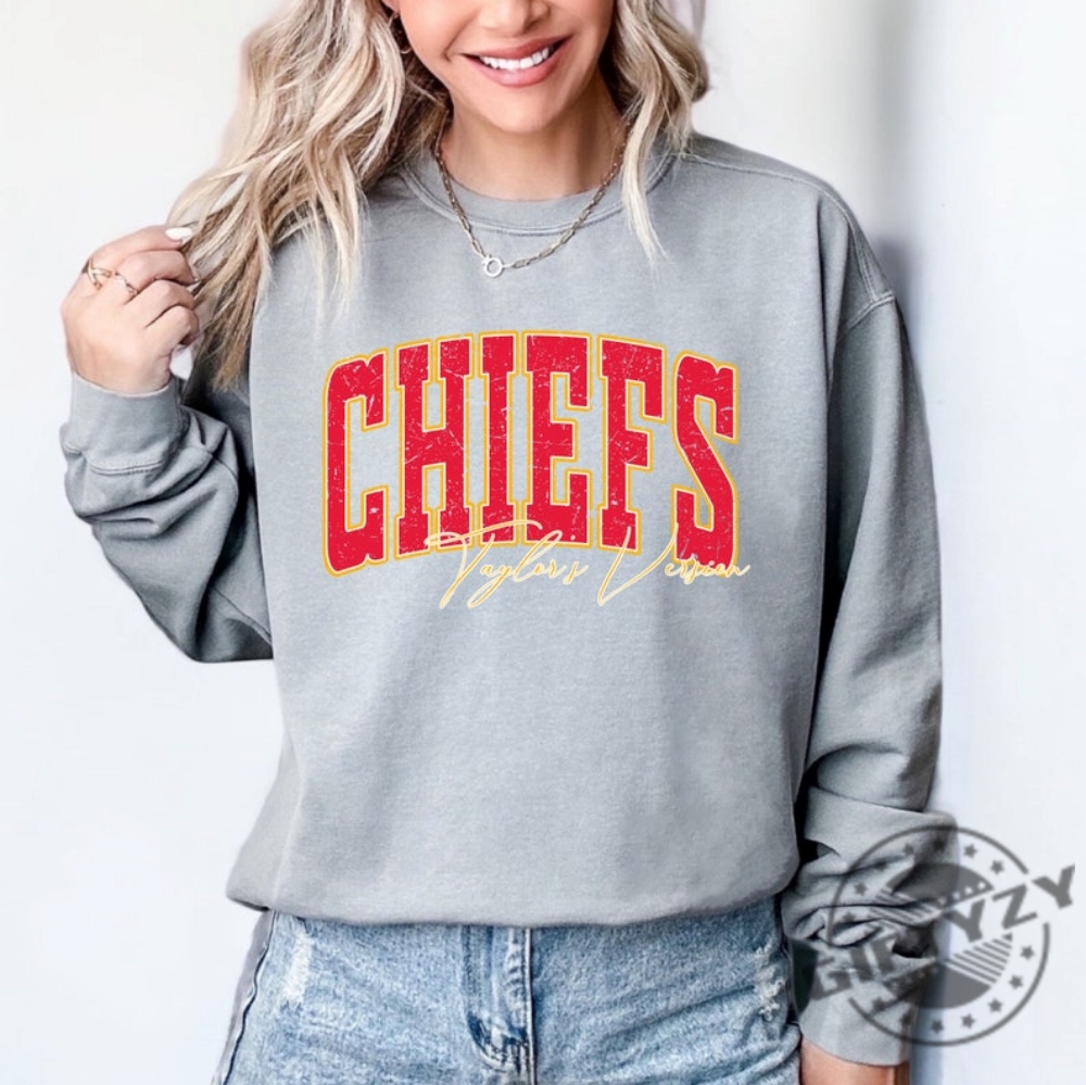 Chiefs Taylors Version Shirt Travis Kelce Tshirt America Football Hoodie Trending Sweatshirt Football Fan Gifts