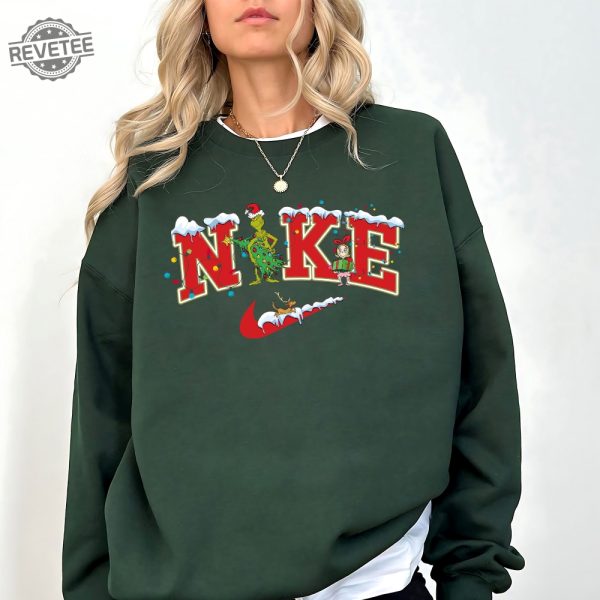 Christmas Sweatshirt Grinch Face Shirt Resting Grinch Face Shirt Boys Grinch Shirt Kobe Grinch Grinch Christmas Tree Grinch Nike Hoodie Grinch Countdown To Christmas New revetee 4