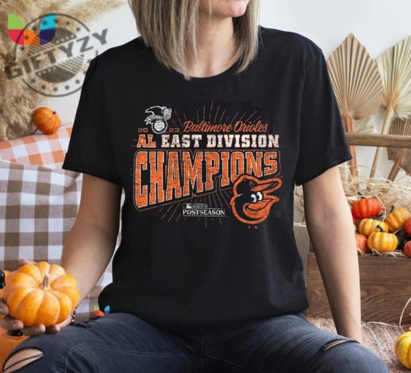 2023 Al East Division Champions Shirt Orioles Al East Champions Tshirt Baltimore Orioles Hoodie Trending Unisex Sweater Gifts For Fan Shirt giftyzy 1