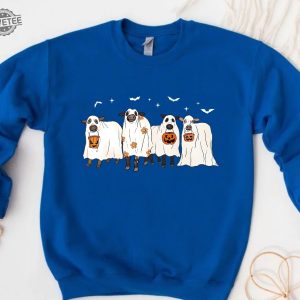 Halloween Sweatshirt Ghost Cows Sweatshirt Ghost Cows Sweatshirt Simple Halloween Costumes Halloween Horror Nights Merch 2023 Christmas Sweaters Halloween Hoodies revetee 6