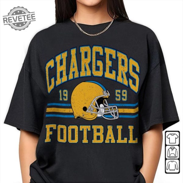 Chargers Football Sweatshirt Shirt Retro Style 90S Vintage Unisex Crewneck Graphic Tee Gift For Football Fan Sport Los Chargers Shirt Los Chargers Los Angeles Chargers Unique revetee 2