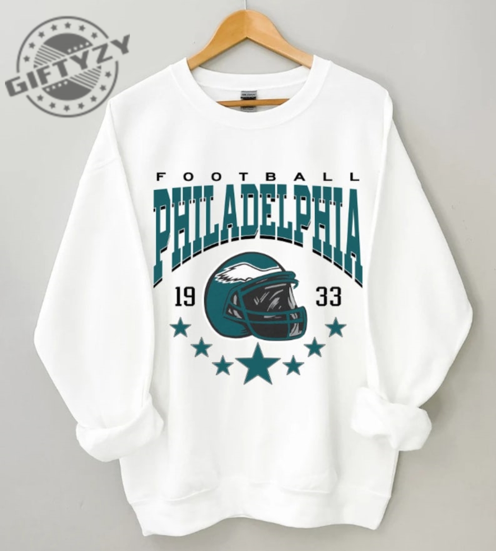 Philadelphia Football Shirt Vintage Style Philadelphia Football Crewneck Sweatshirt Football Hoodie Philadelphia Tshirt Football Gifts